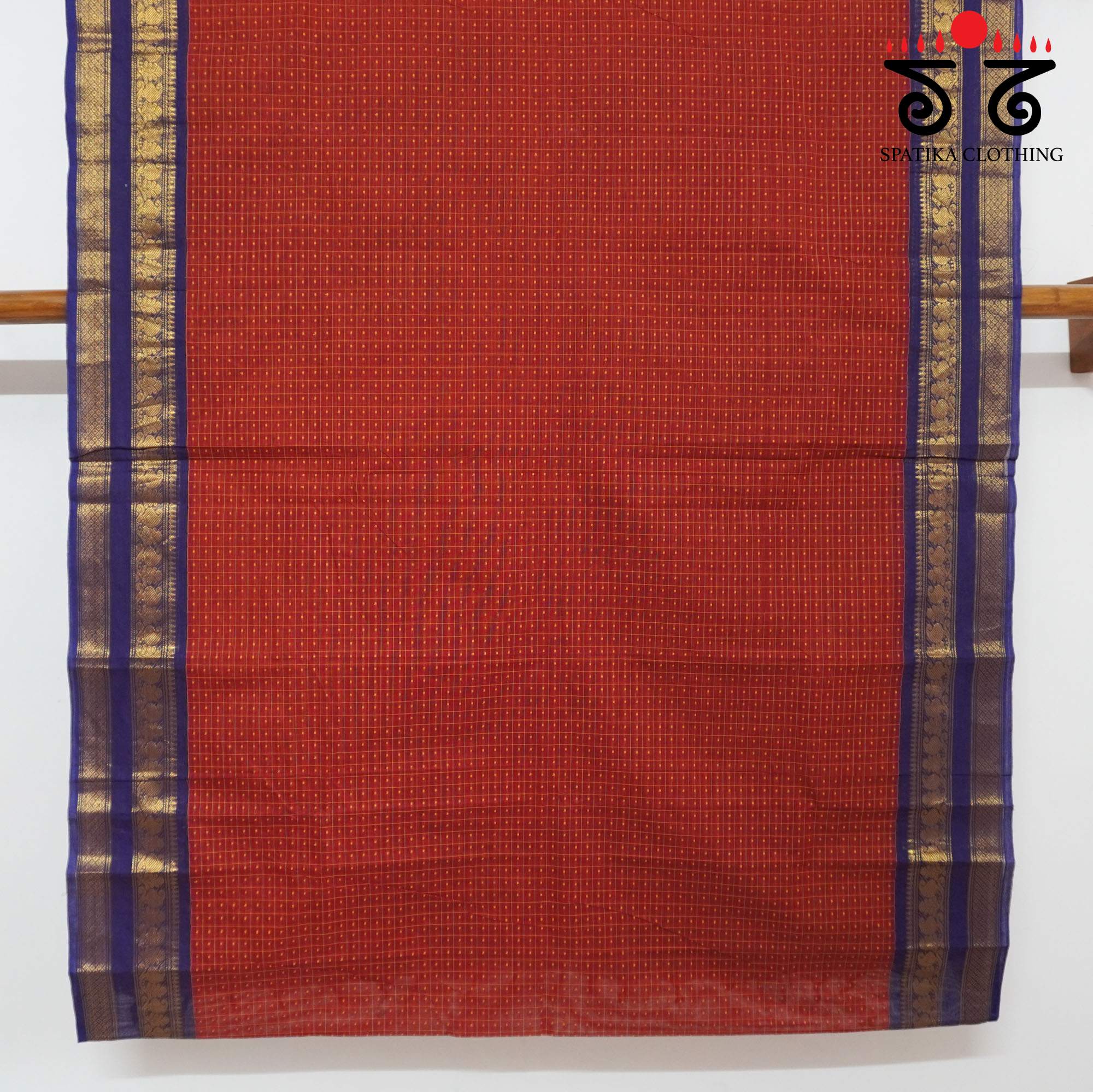 Red Chettinad Cotton Saree