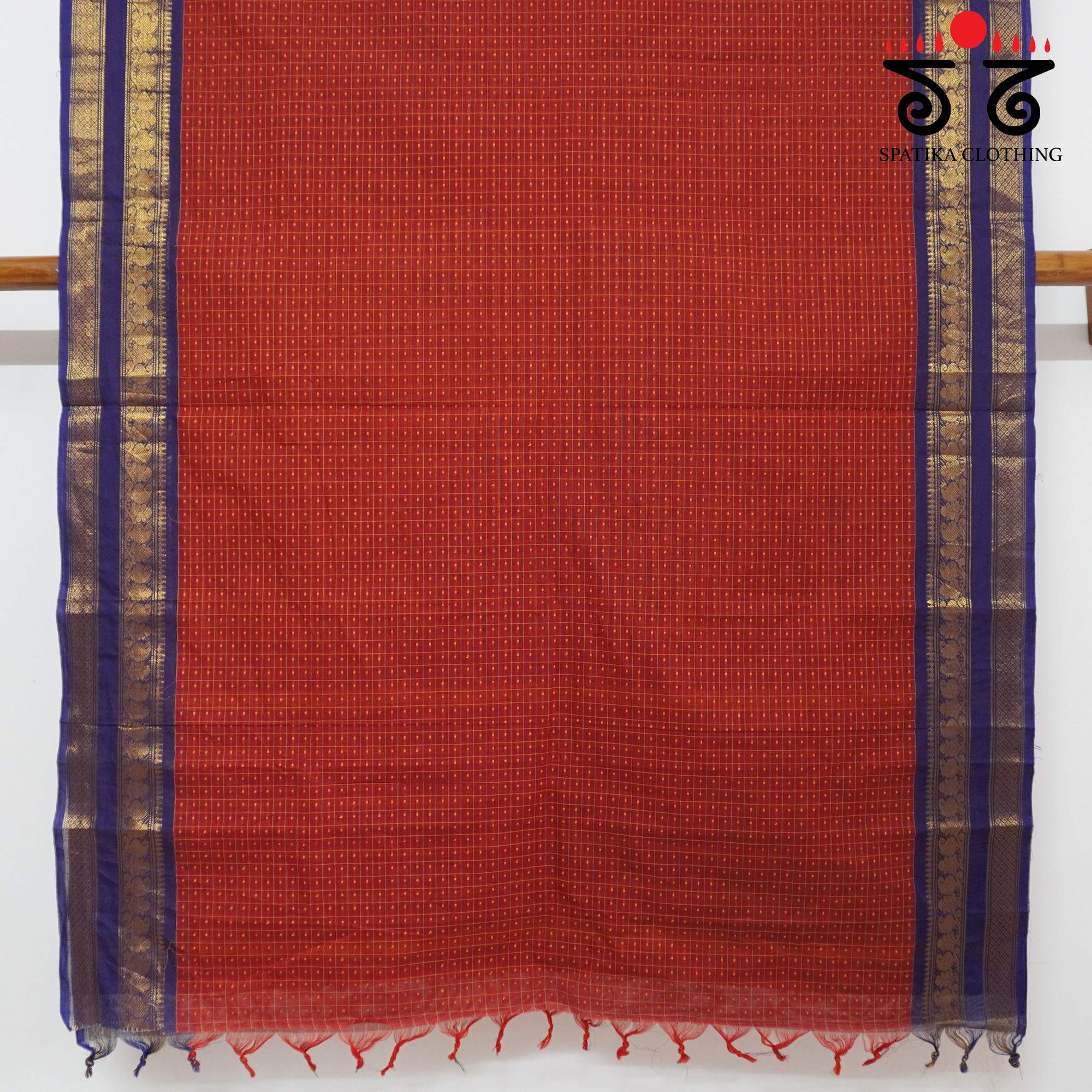 Red Chettinad Cotton Saree
