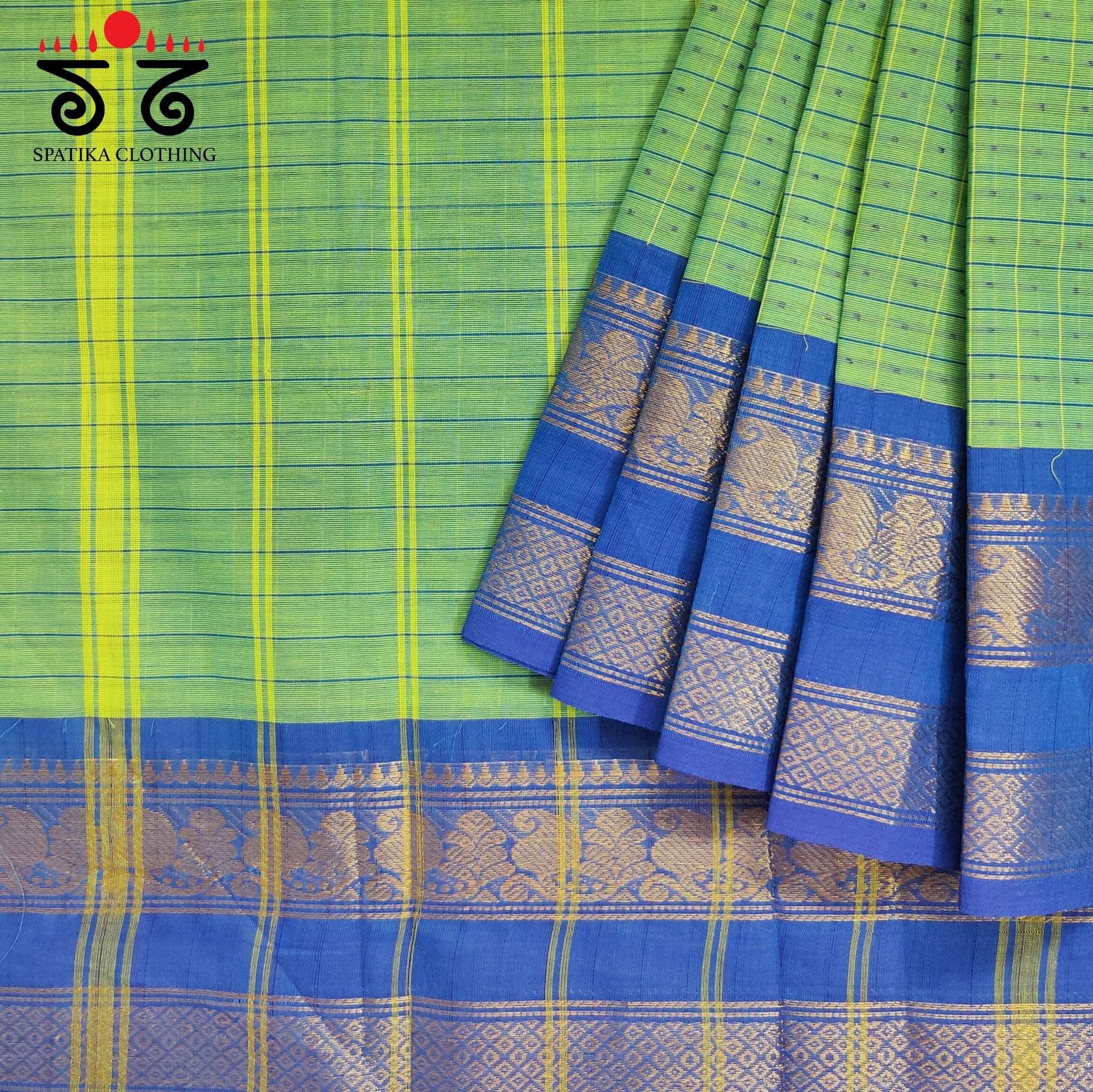 Green Chettinad Cotton Saree