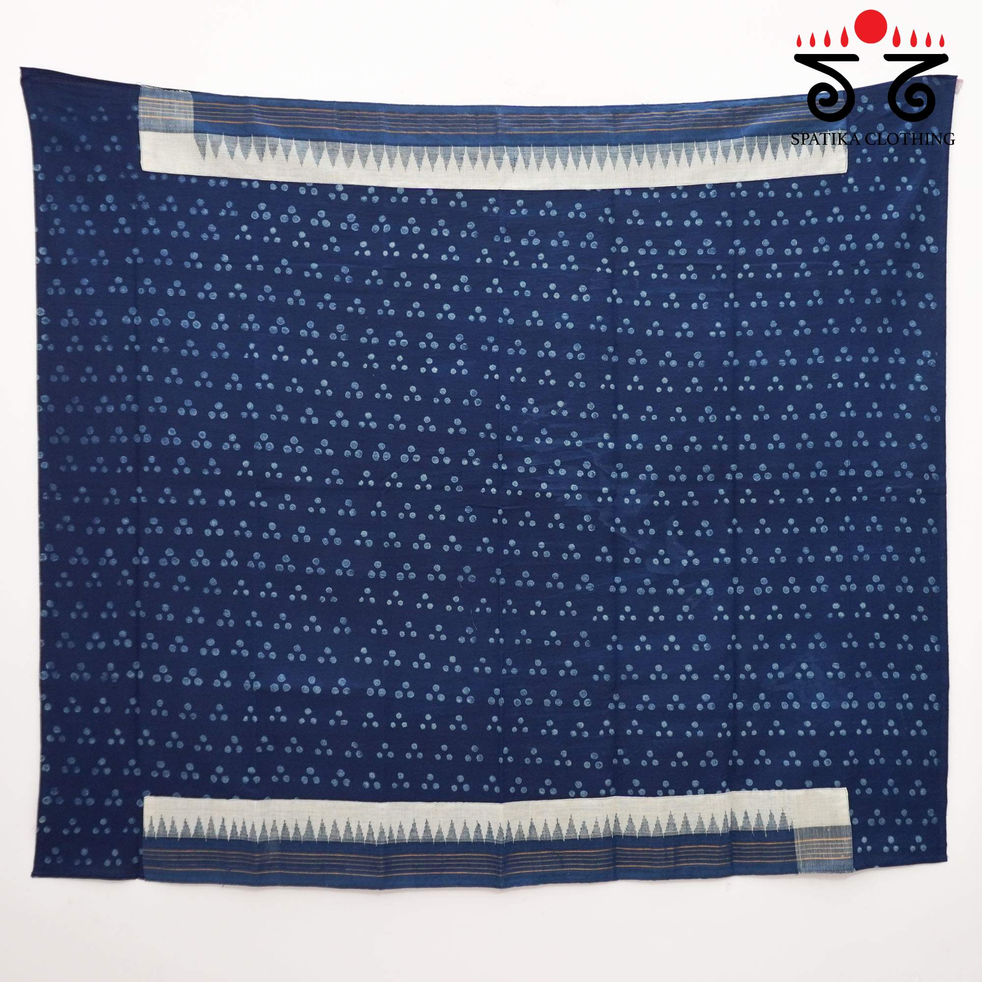 White Ponduru Handspun Cotton Saree With Special Blouse