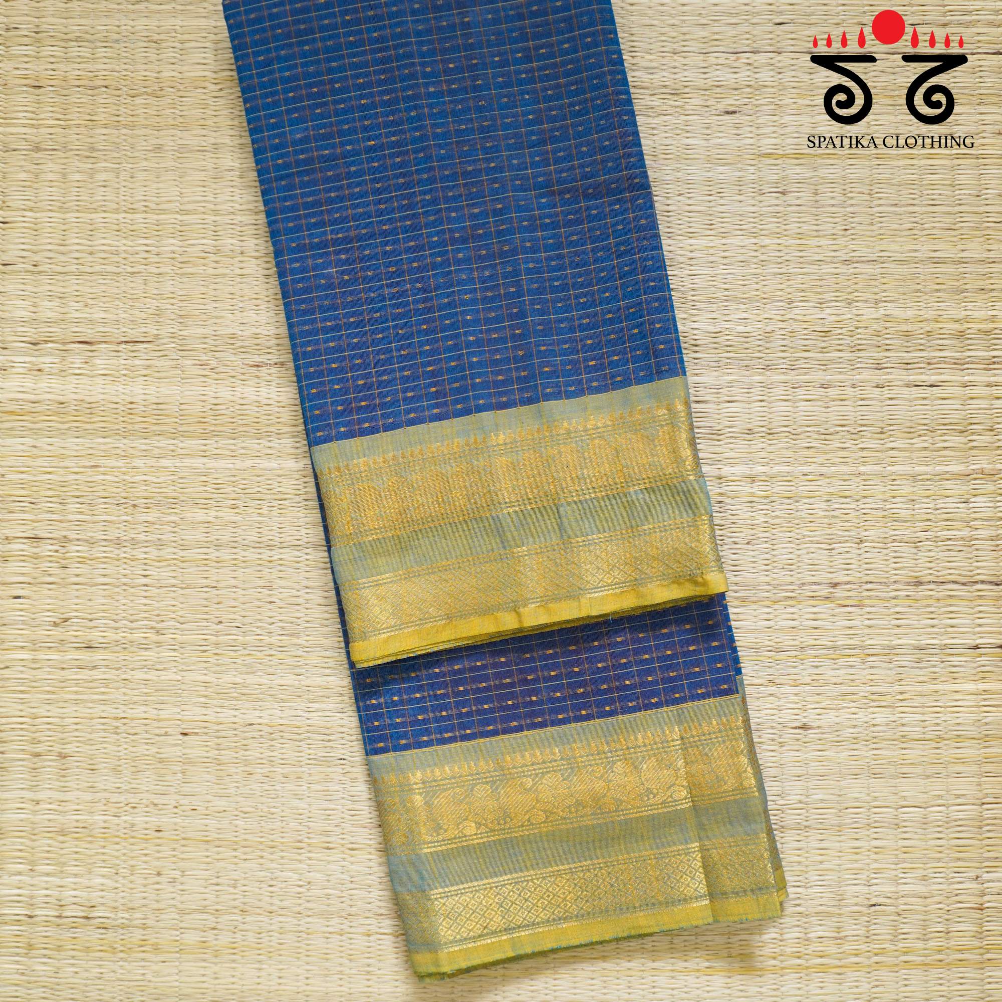 Blue Chettinad Cotton Saree