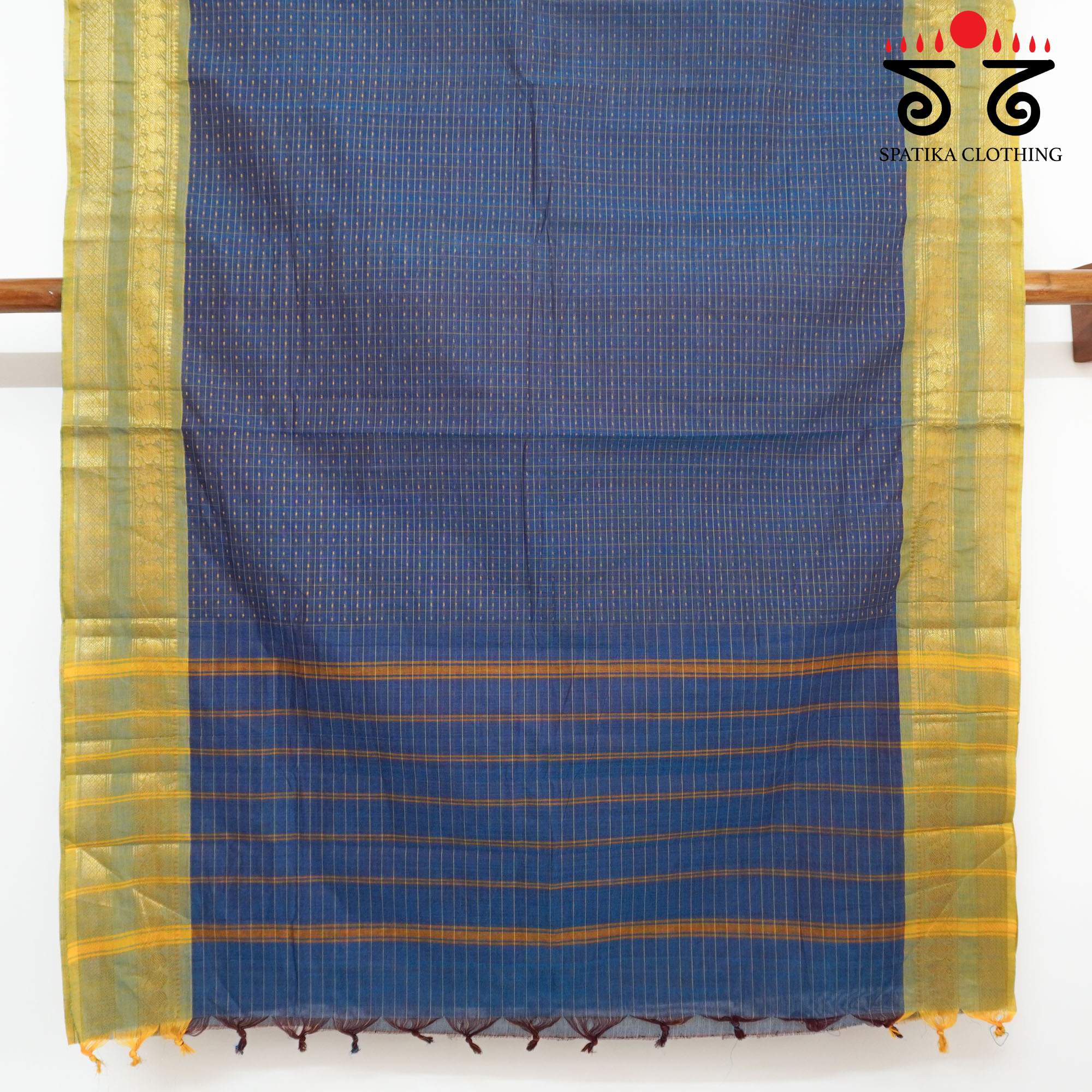 Blue Chettinad Cotton Saree