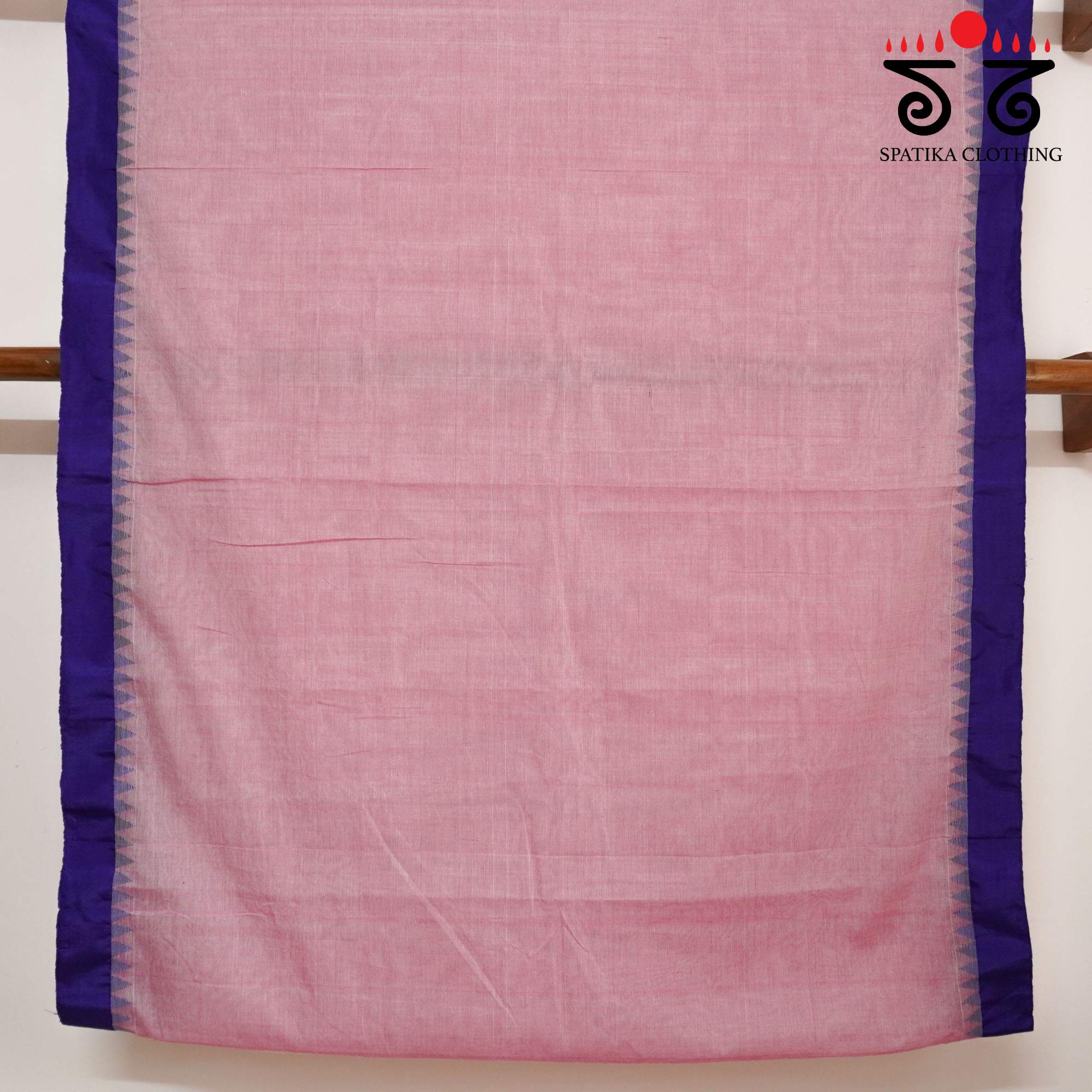 Pink Ponduru Handspun Cotton Saree With Special Blouse