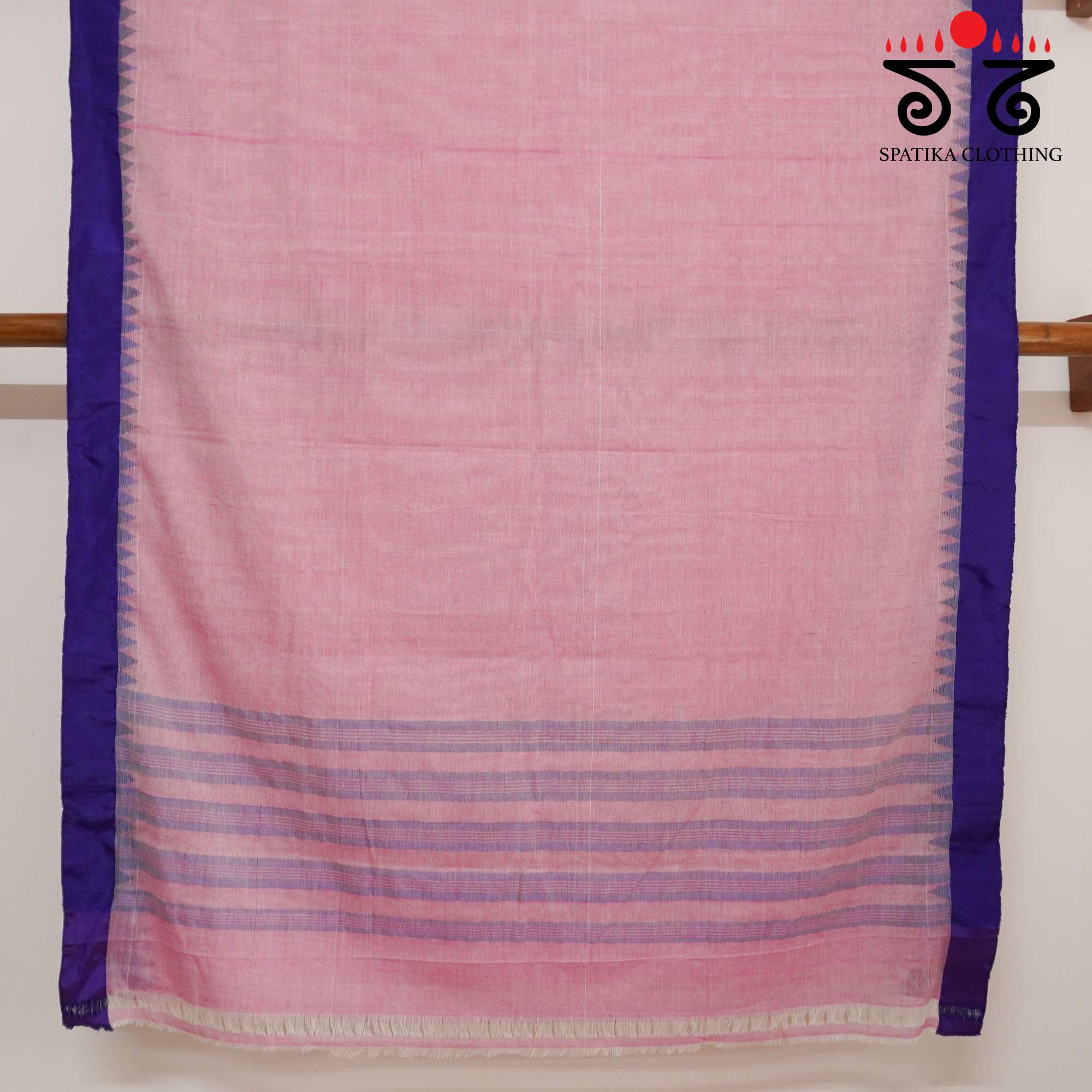 Pink Ponduru Handspun Cotton Saree With Special Blouse