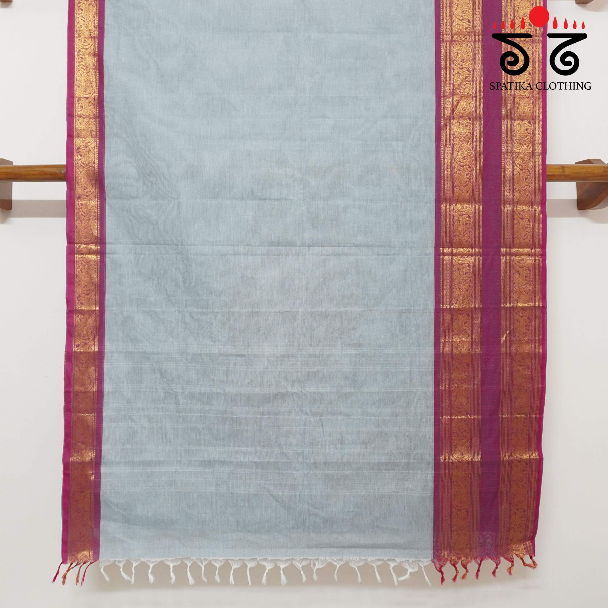 Light Grey Chettinad Cotton Saree