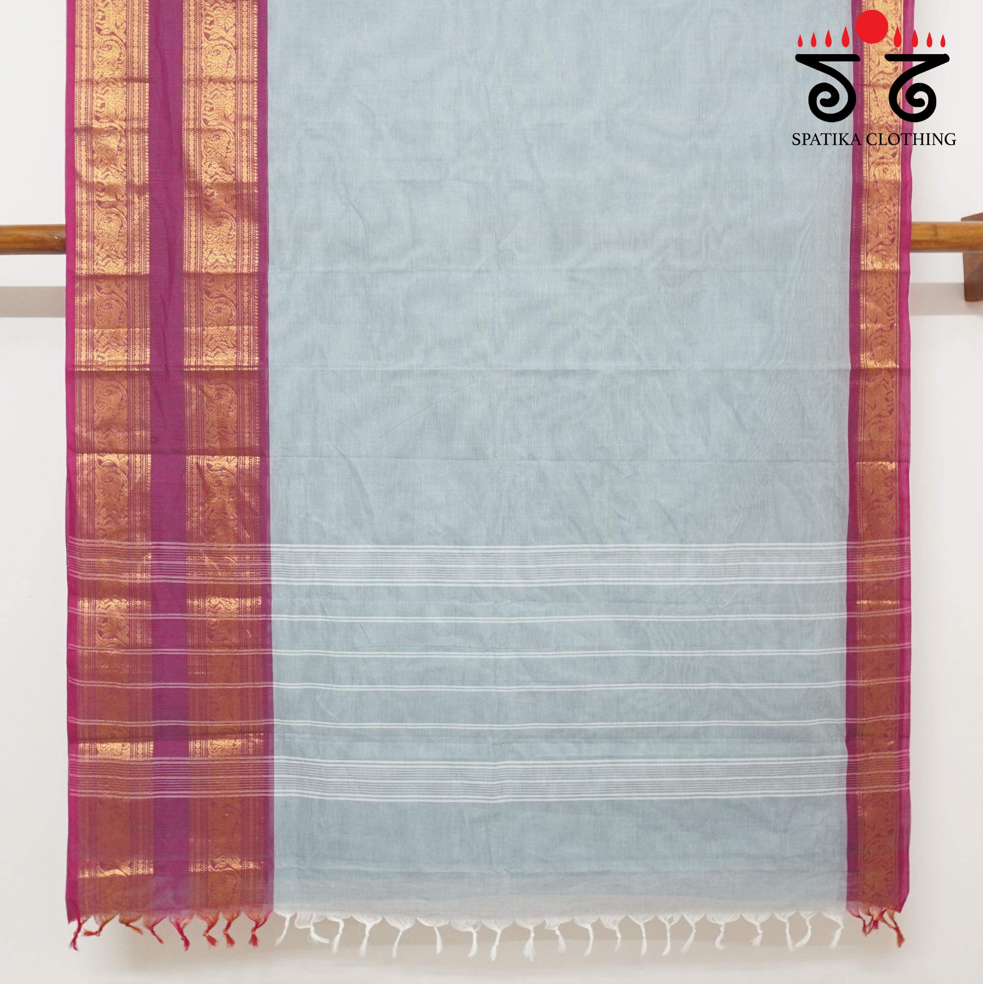 Light Grey Chettinad Cotton Saree