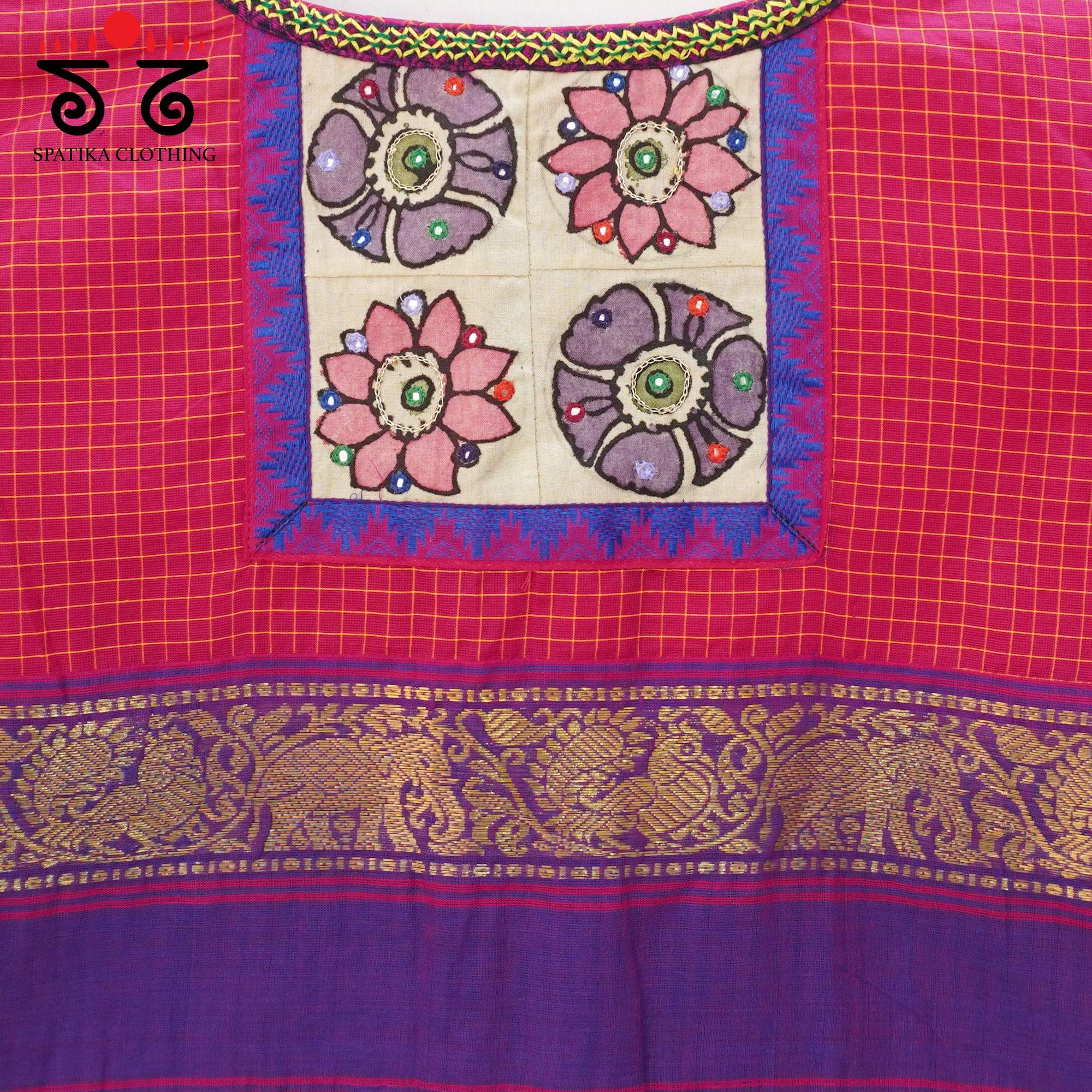Pink Chettinad - Pen Kalamkari Blouse
