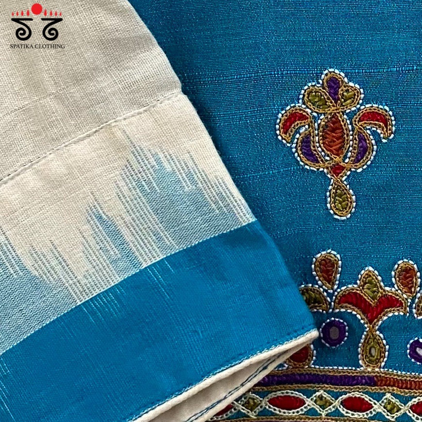 Ikat Hand - Embroidered Blouse