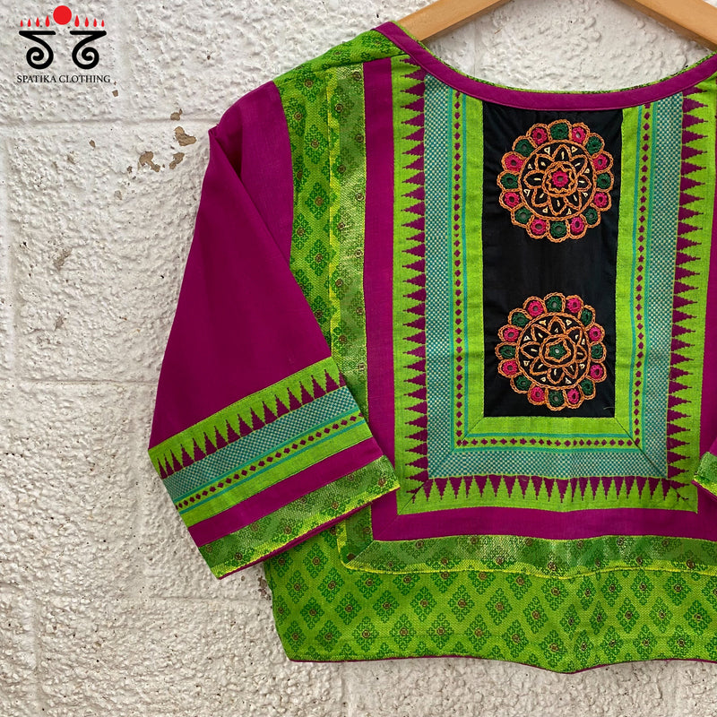 Hand - Embroidery on Soft Cotton Blouse