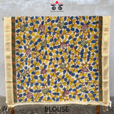 Pen Kalamkari On Maheshwari Silk Cotton Saree