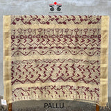 Pen Kalamkari On Maheshwari Silk Cotton Saree