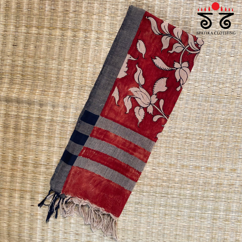Pen kalamkari Stole