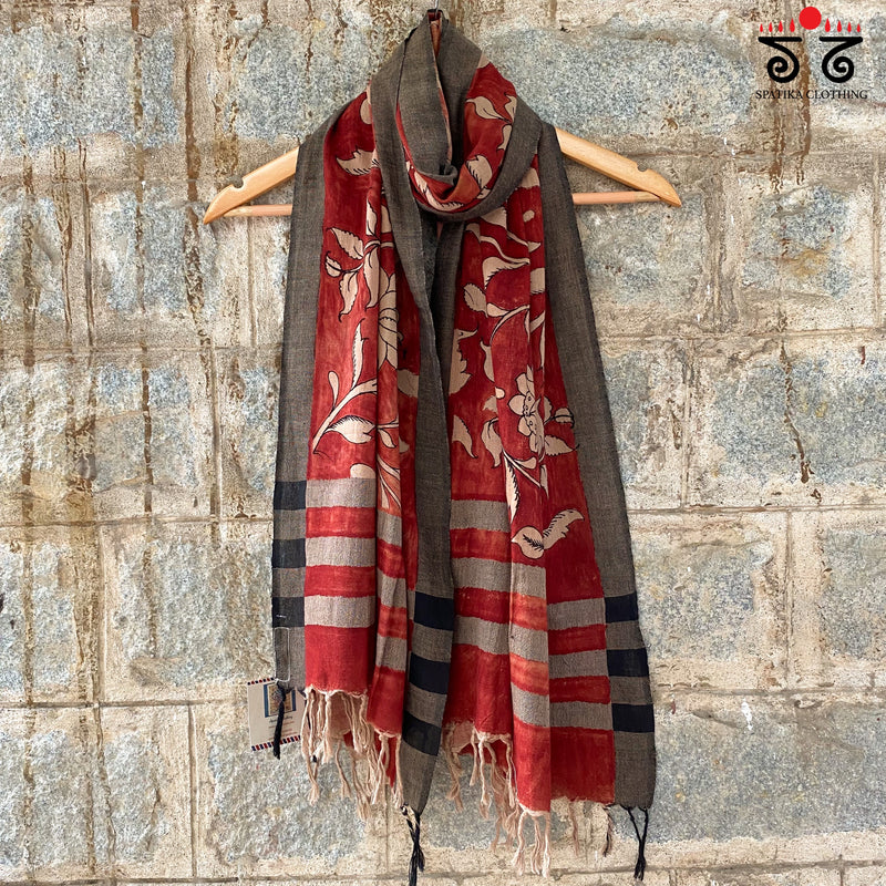 Pen kalamkari Stole