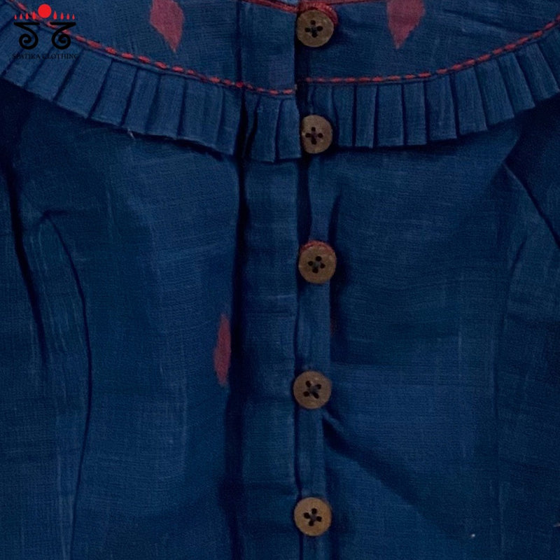 Jamdhani Frilled Blouse