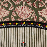Green Half & Half Bagru Blouse