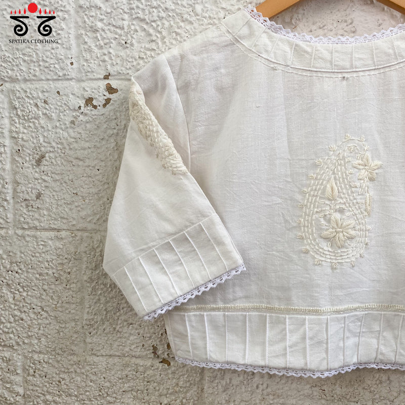 Chikan & Lace Blouse