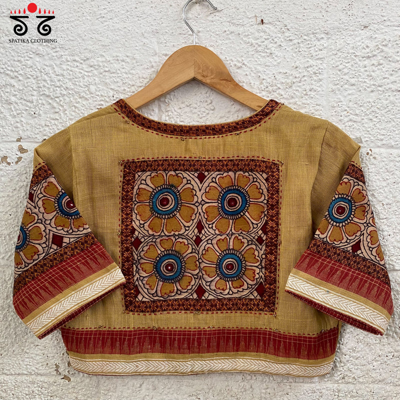 Ponduru - Pen Kalamkari Patchwork Blouse