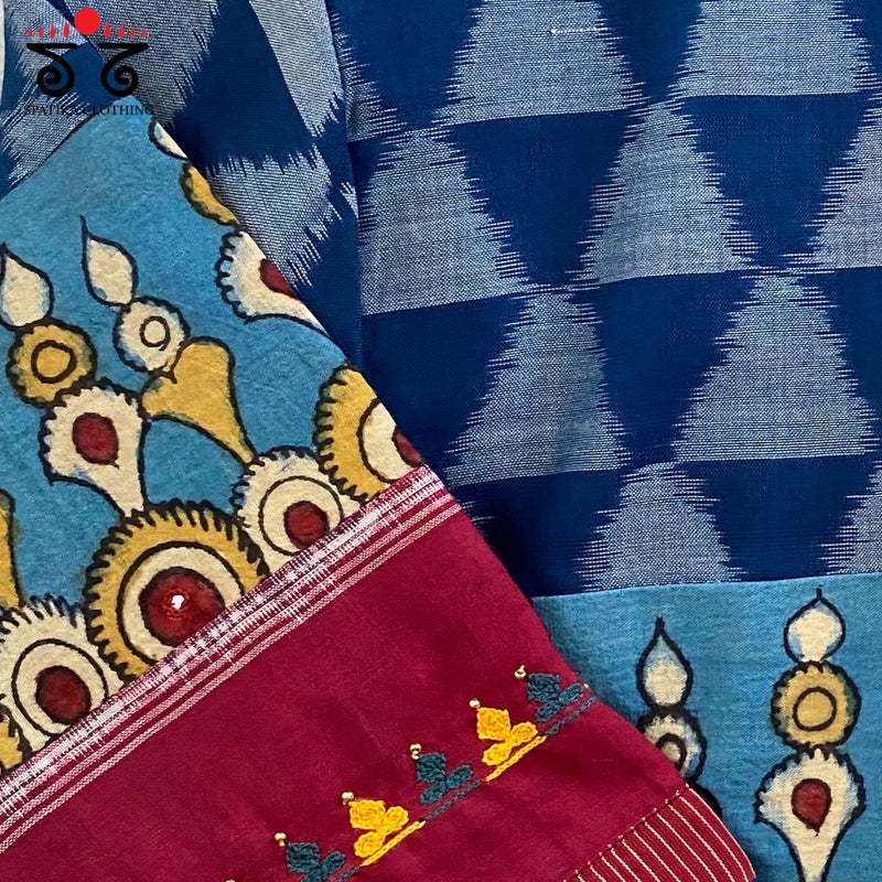 Pen Kalamkari - Ikat Blouse