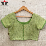 Lucknow Chikan Hand - Embroidered Blouse