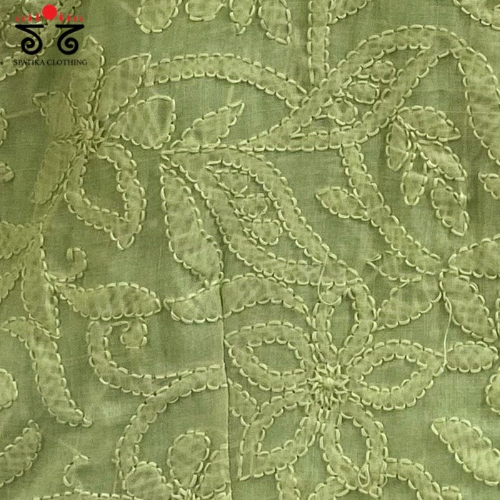 Lucknow Chikan Hand - Embroidered Blouse