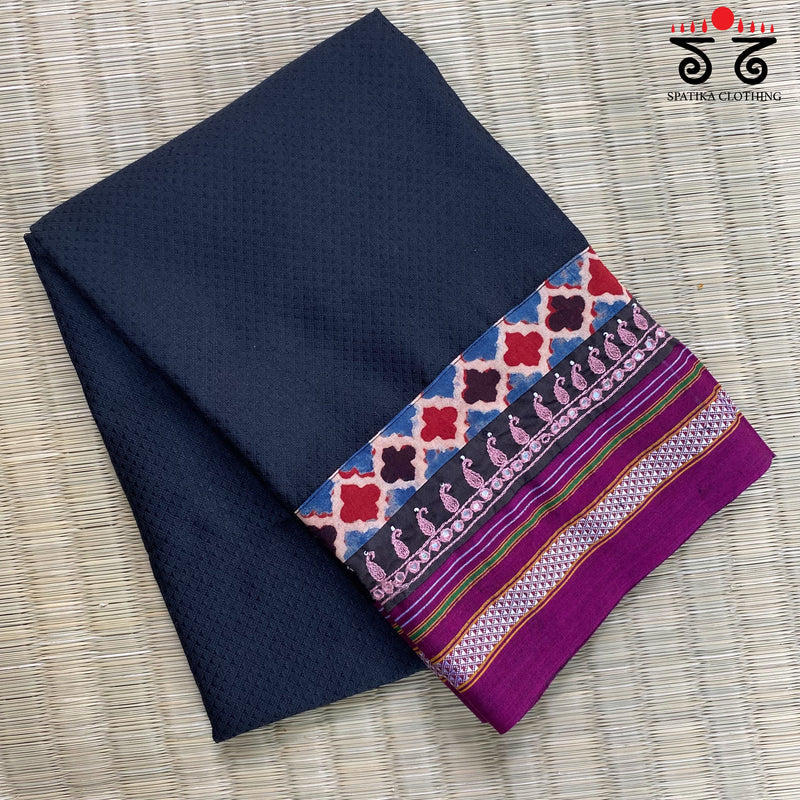 Hand- Embroidered Khun Blouse Fabric