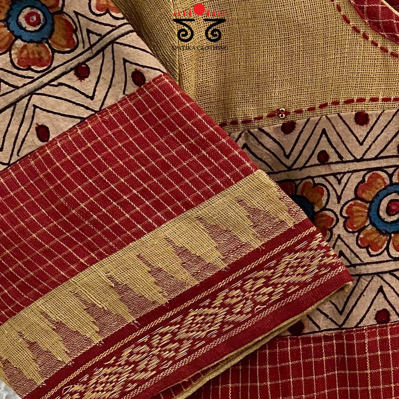 Ponduru - Pen Kalamkari Border Blouse