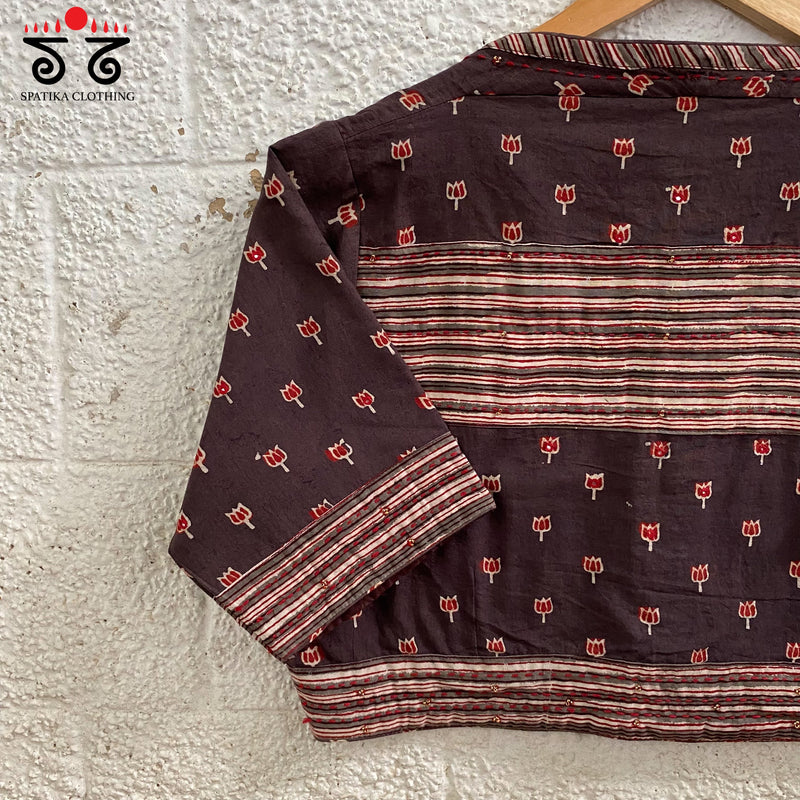 Lotus Ajrak Blouse