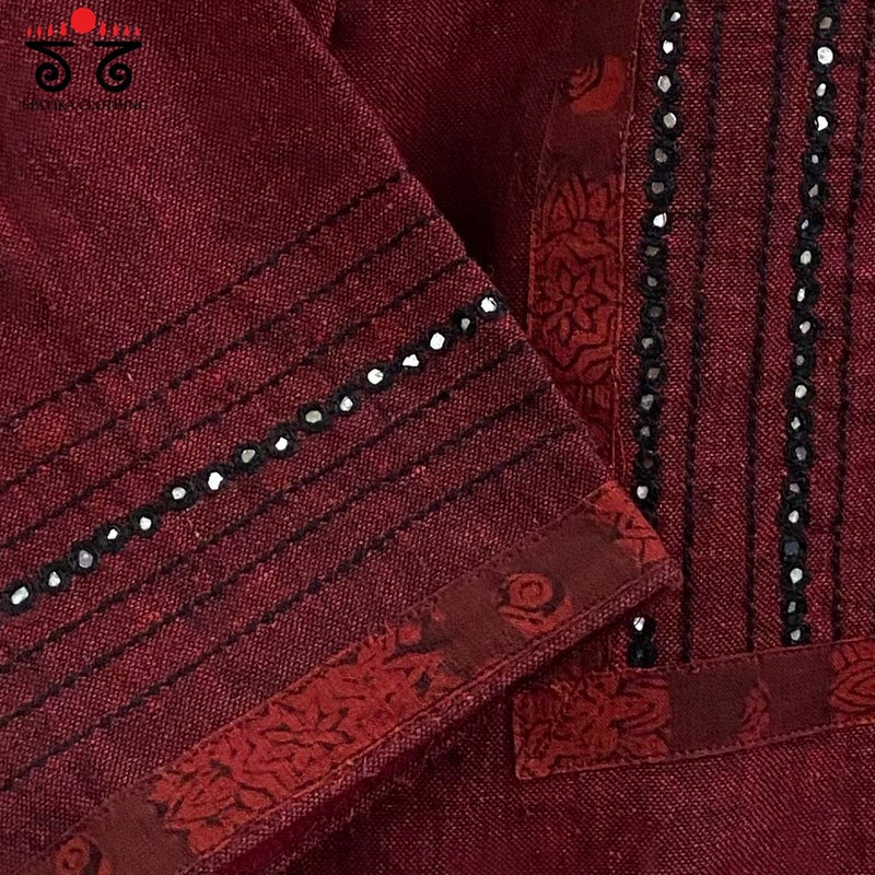 Hand - Embroidered Mirror Work Blouse