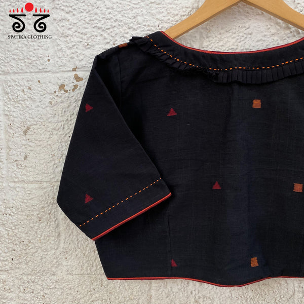 Jamdhani Frilled Blouse