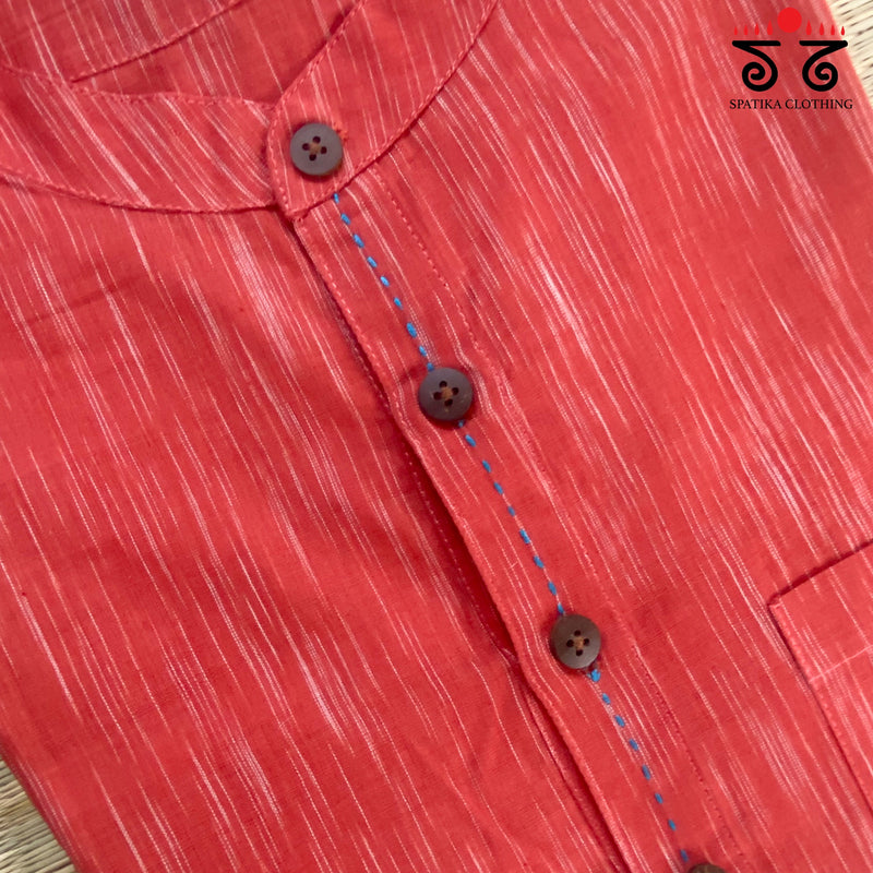 Men's Handwoven Cotton Long Kurta