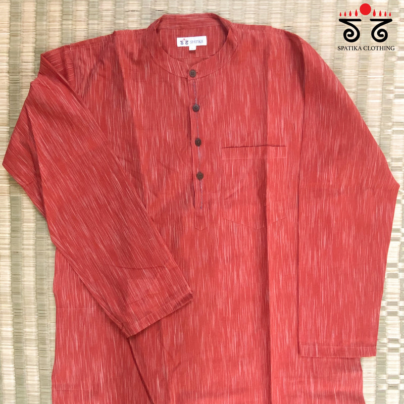 Men's Handwoven Cotton Long Kurta