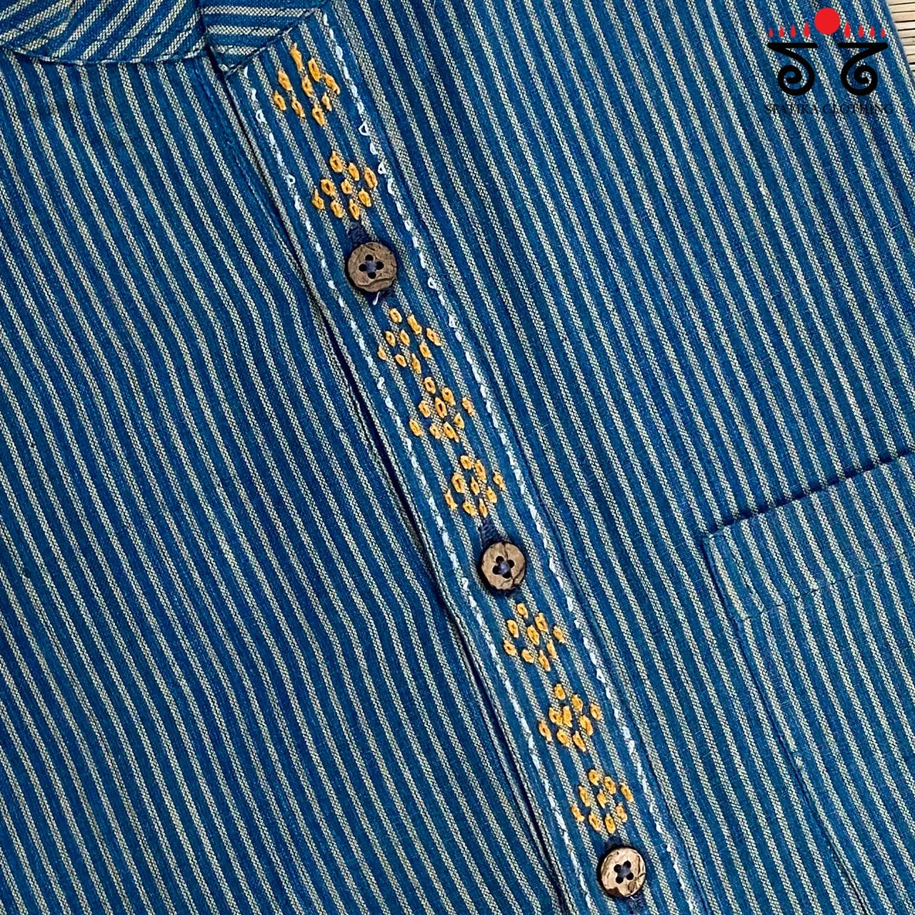 Men's Handwoven Cotton Long Kurta