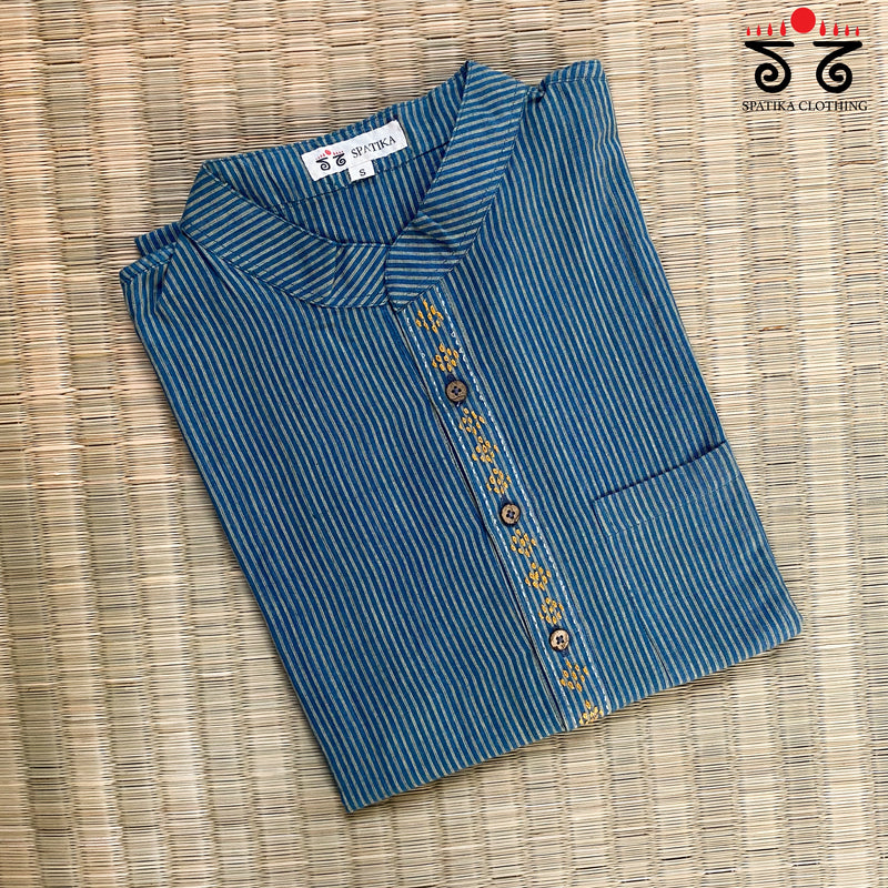 Men's Handwoven Cotton Long Kurta