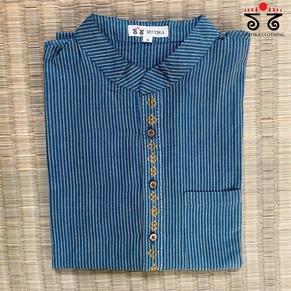 Men's Handwoven Cotton Long Kurta