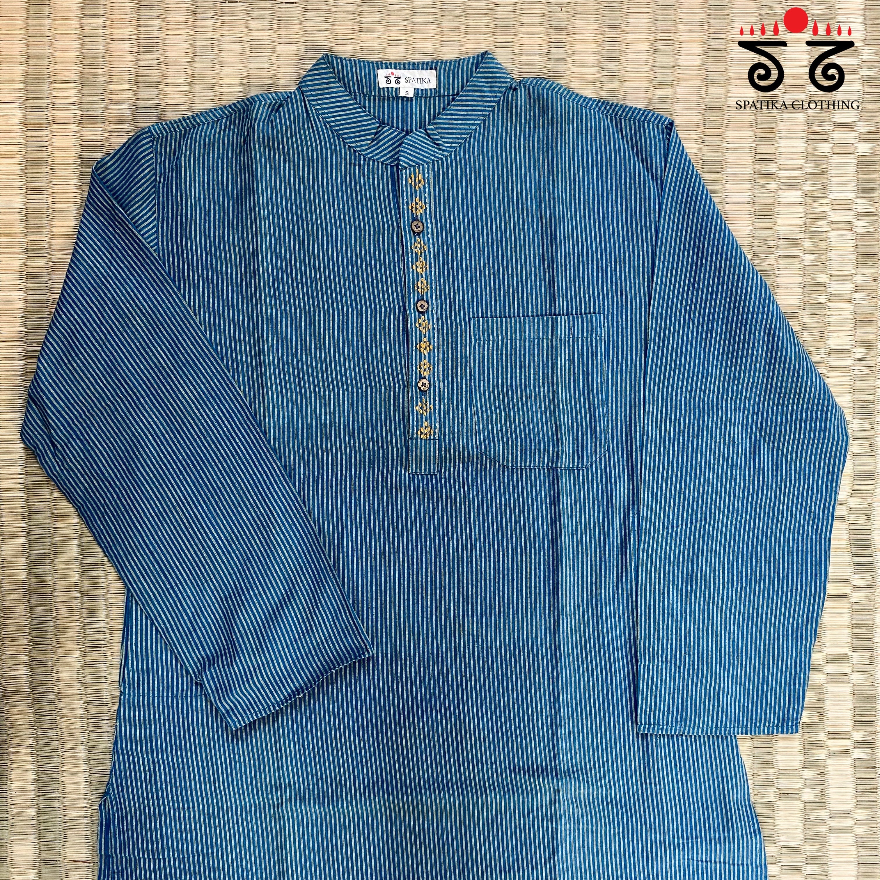 Men's Handwoven Cotton Long Kurta