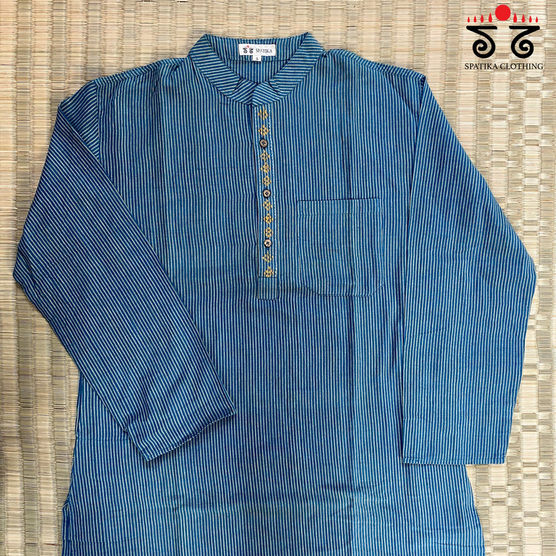 Men's Handwoven Cotton Long Kurta