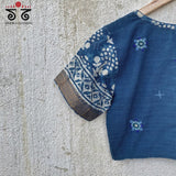 Hand Embroidered Hand Blockprinted Blouse