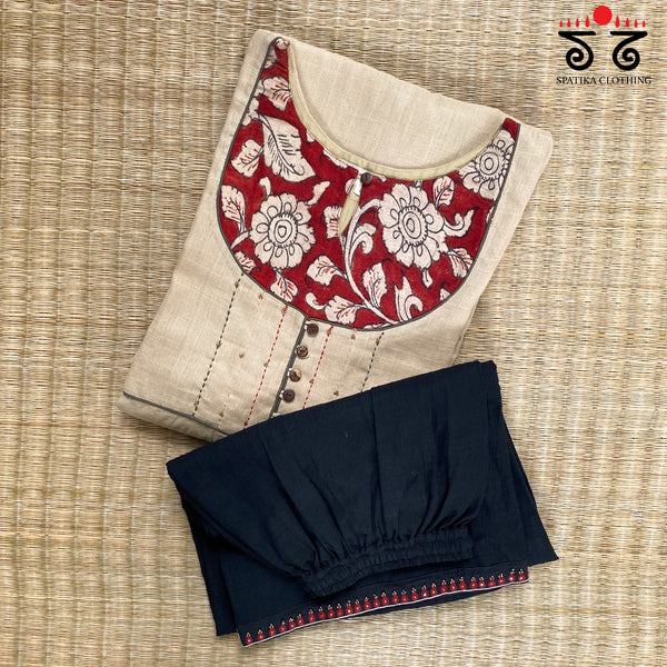 Pen kalamkari Kurta Pants Co - Ordinates