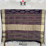 Ajrak On Linen Cotton Saree