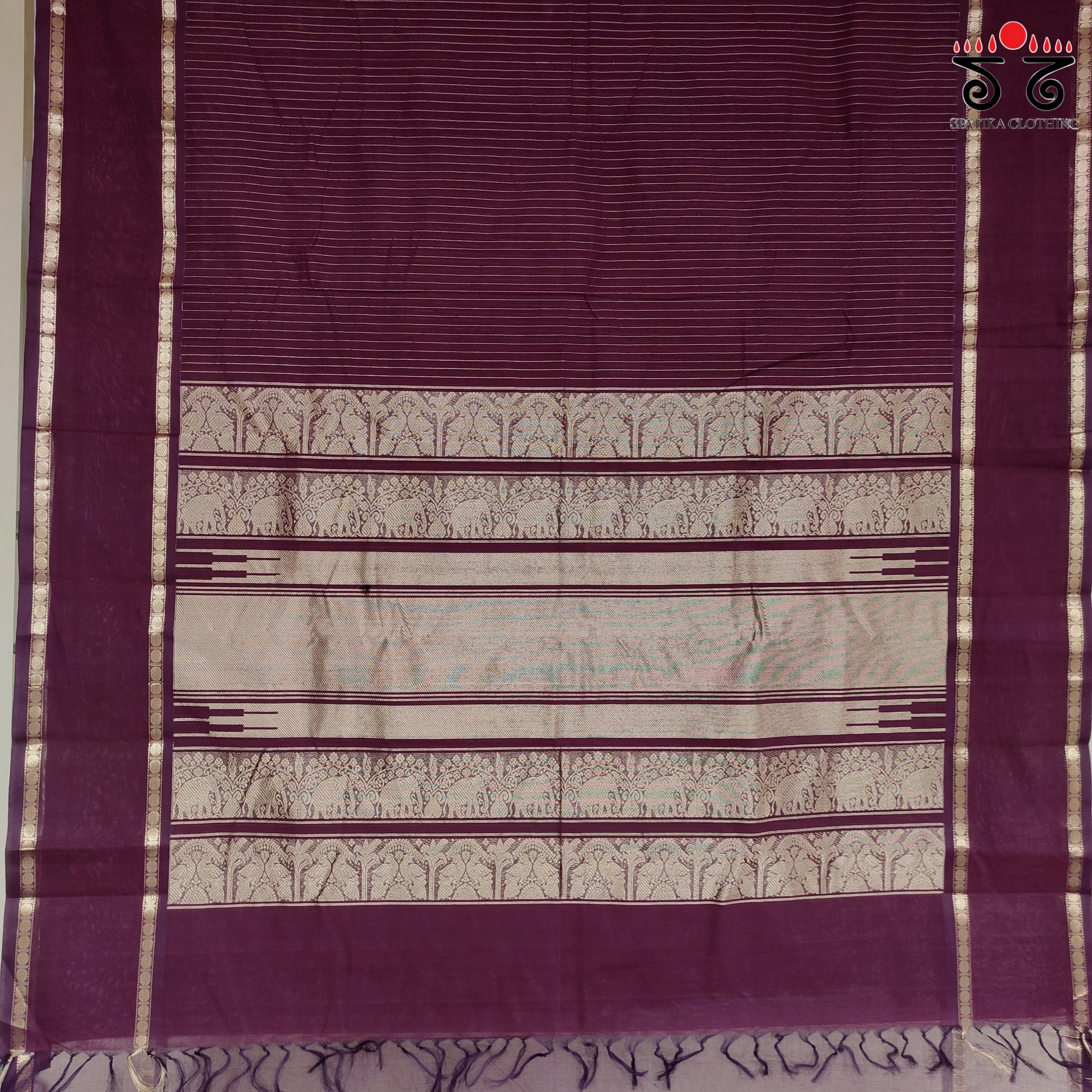 Vintage Festive Kanjivaram Saree in Cotton