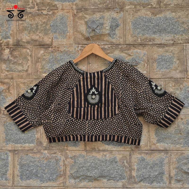 Motif Inlay Hand - Embroidered Blouse