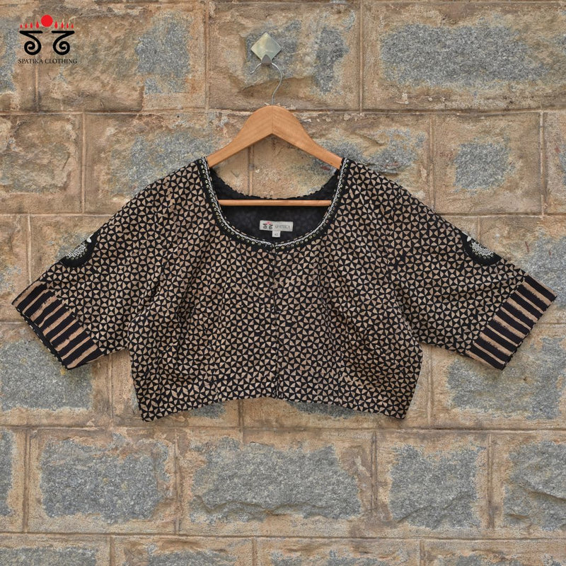 Motif Inlay Hand - Embroidered Blouse