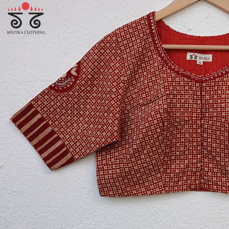 The Inlay & Yoke - Handcrafted Blouse in Natural Dyes