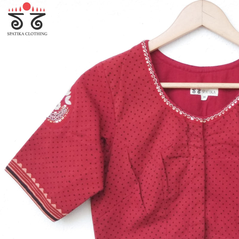 The Inlay & Yoke - Handcrafted Blouse in Natural Dyes