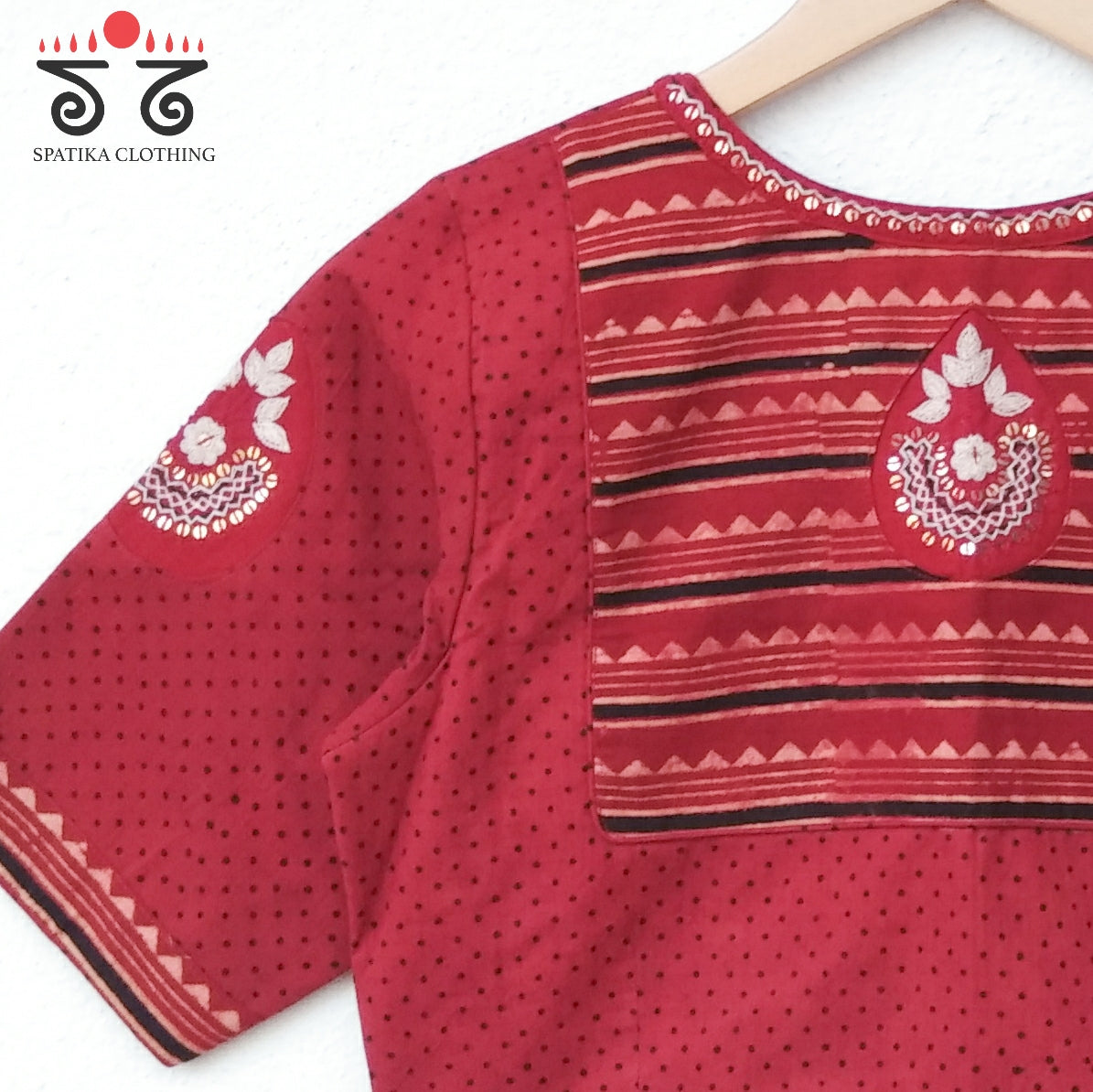 The Inlay & Yoke - Handcrafted Blouse in Natural Dyes