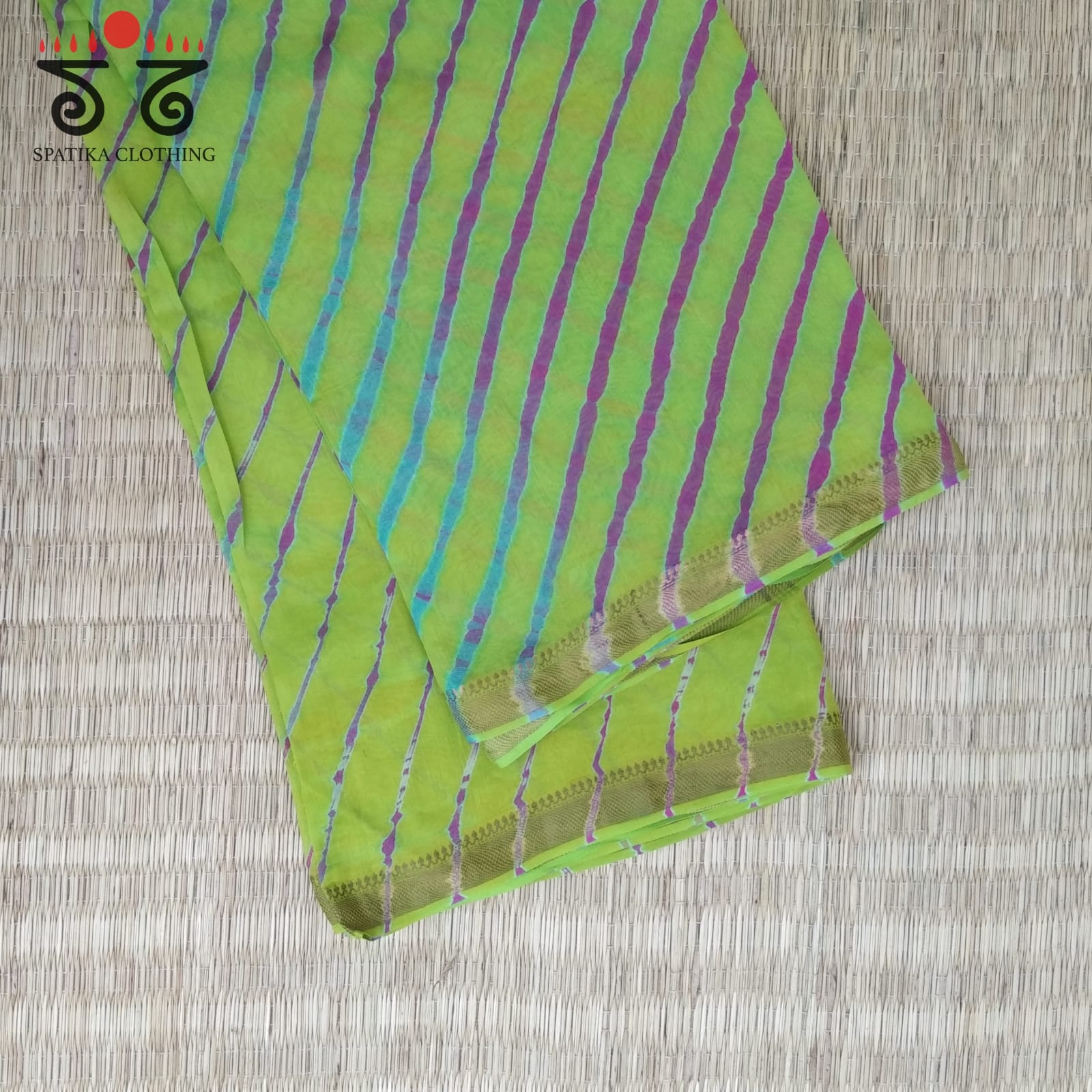 Leheriya on Maheshwari Silk Cotton Saree