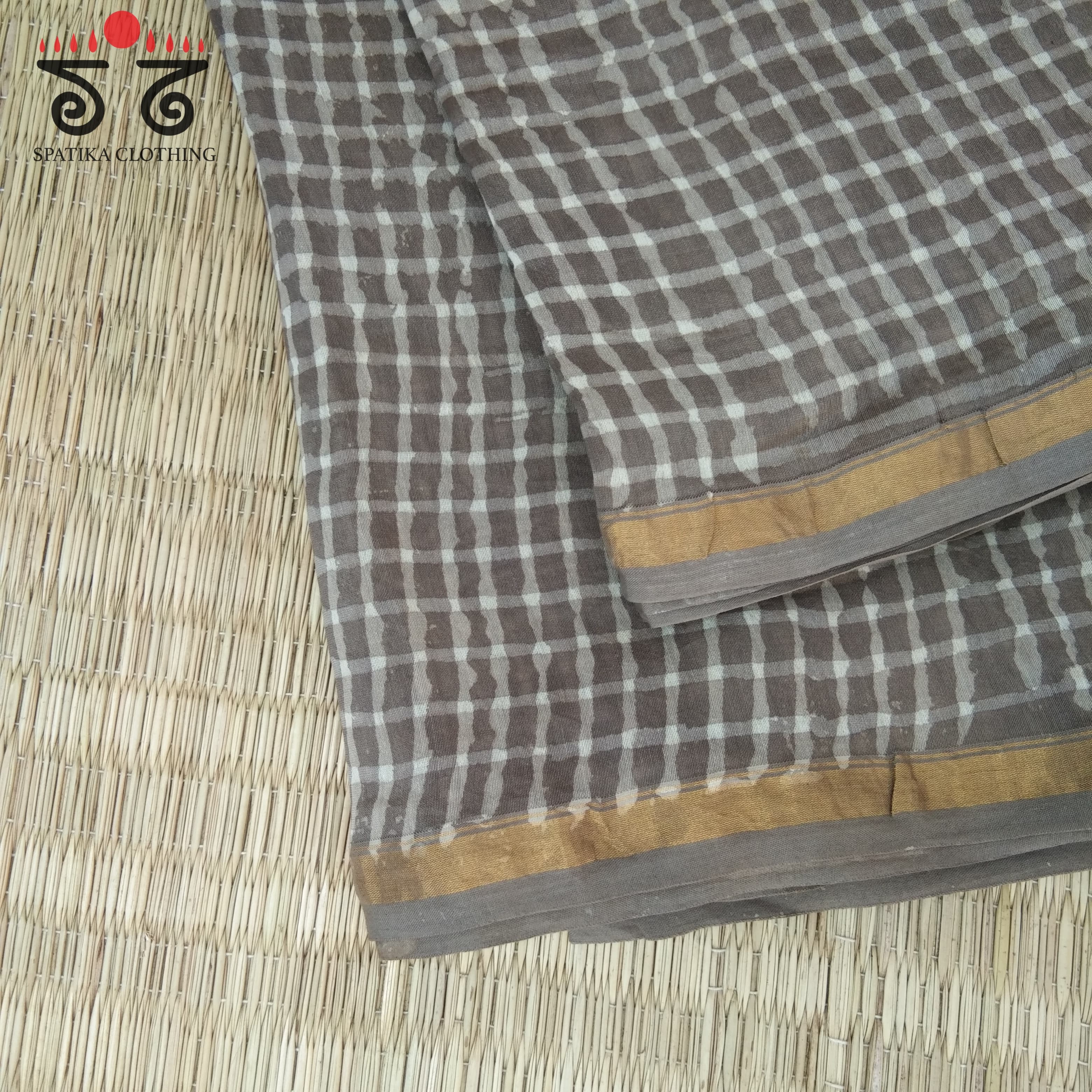 Handblock Print on Chanderi Silk Cotton Saree