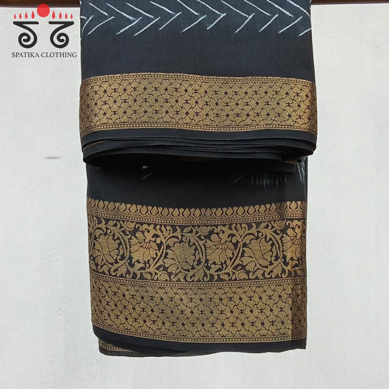 Shibori on Modal Silk Saree