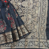 Ajrak on Modal Silk Saree