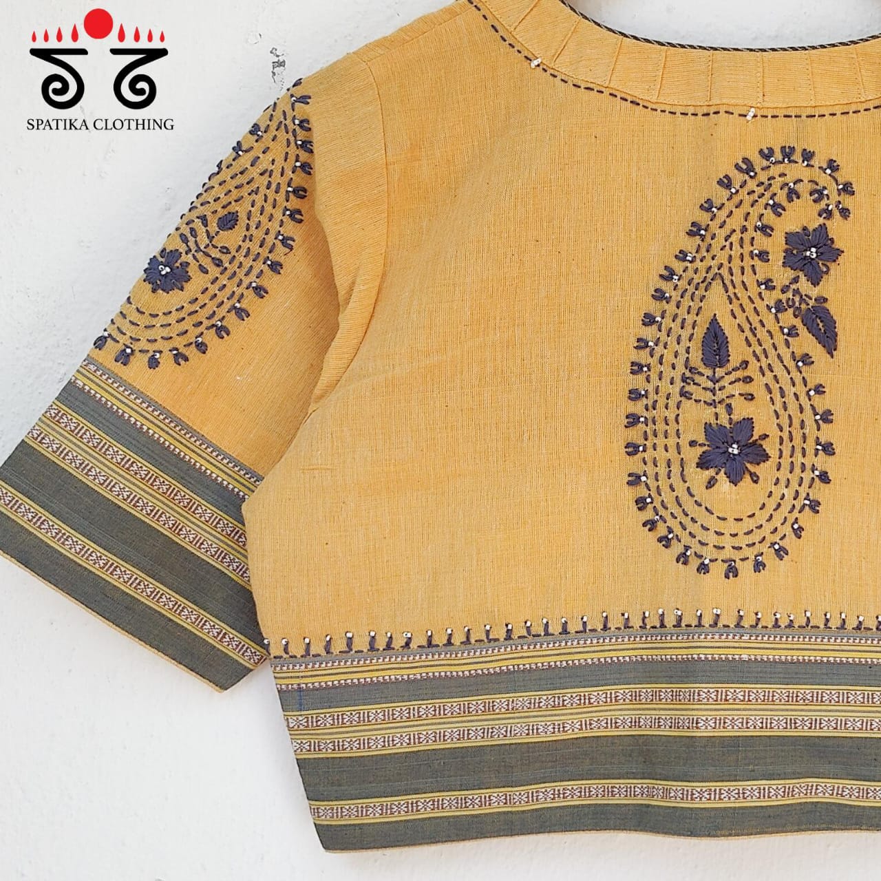 Ilkal - Chikan Hand Embroidered Blouse